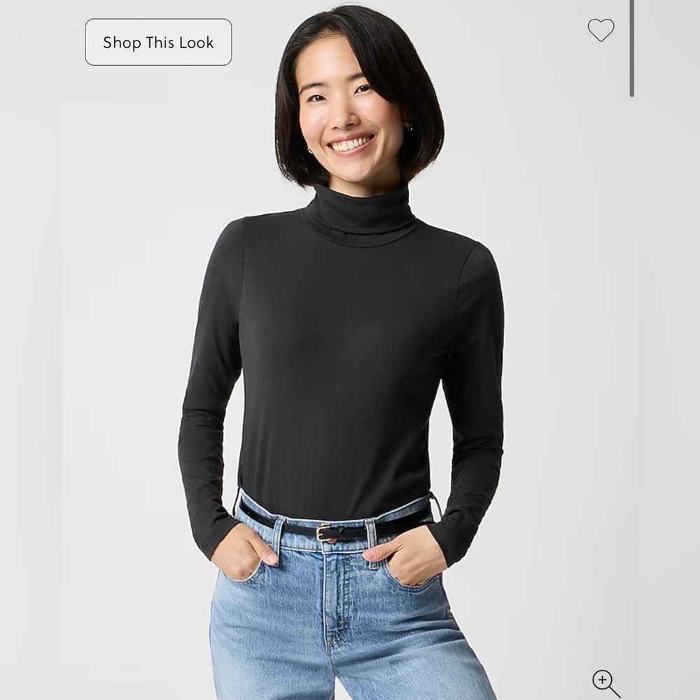 J Crew Tissue crepe turtleneck